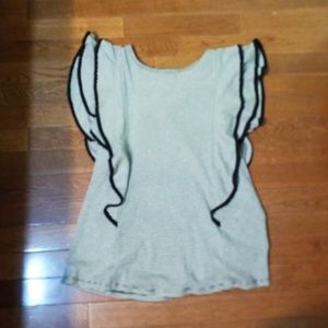 Anthropologie top - ruffle sleeves